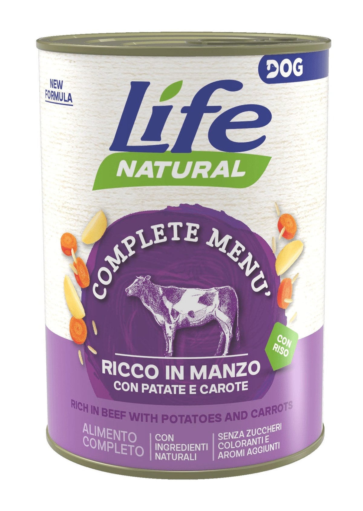 Ricco in manzo con patate e carote