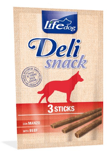 وجبة خفيفة للكلاب LIFE DOG DELI باللحم البقري